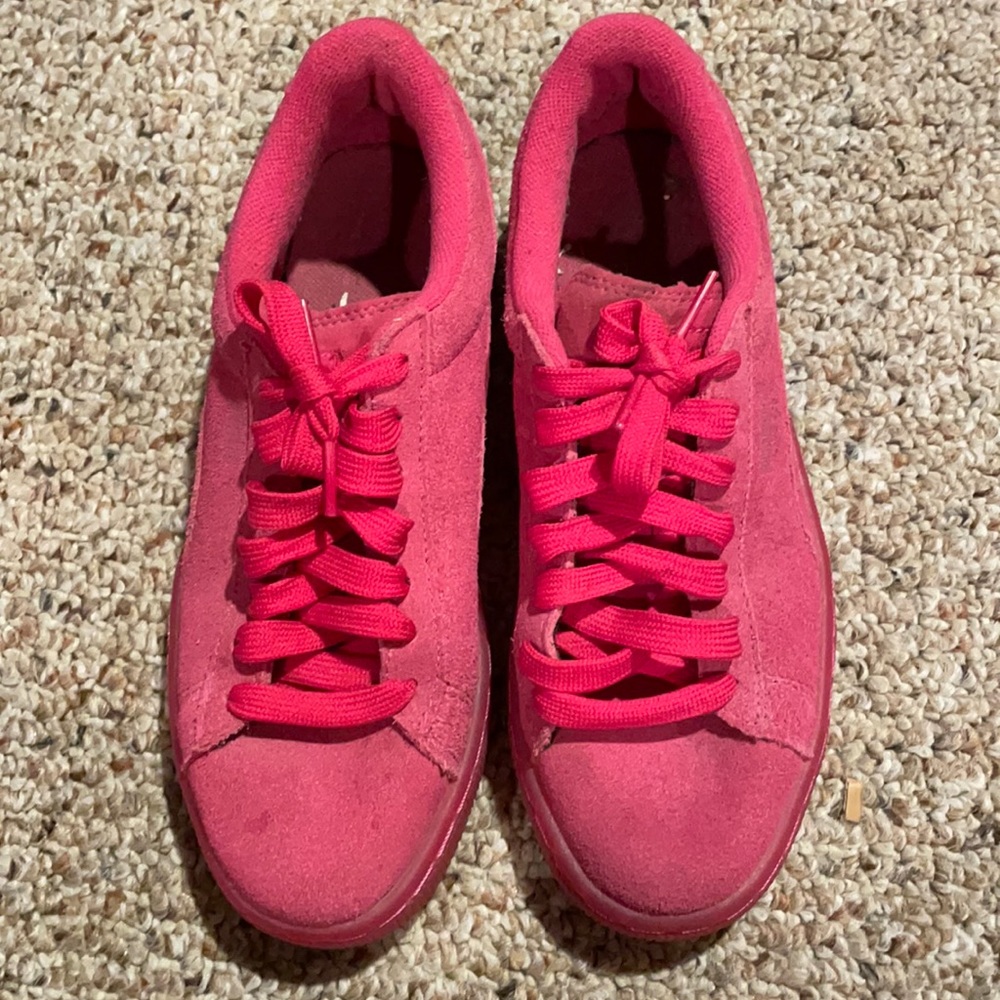 Pink puma sneakers